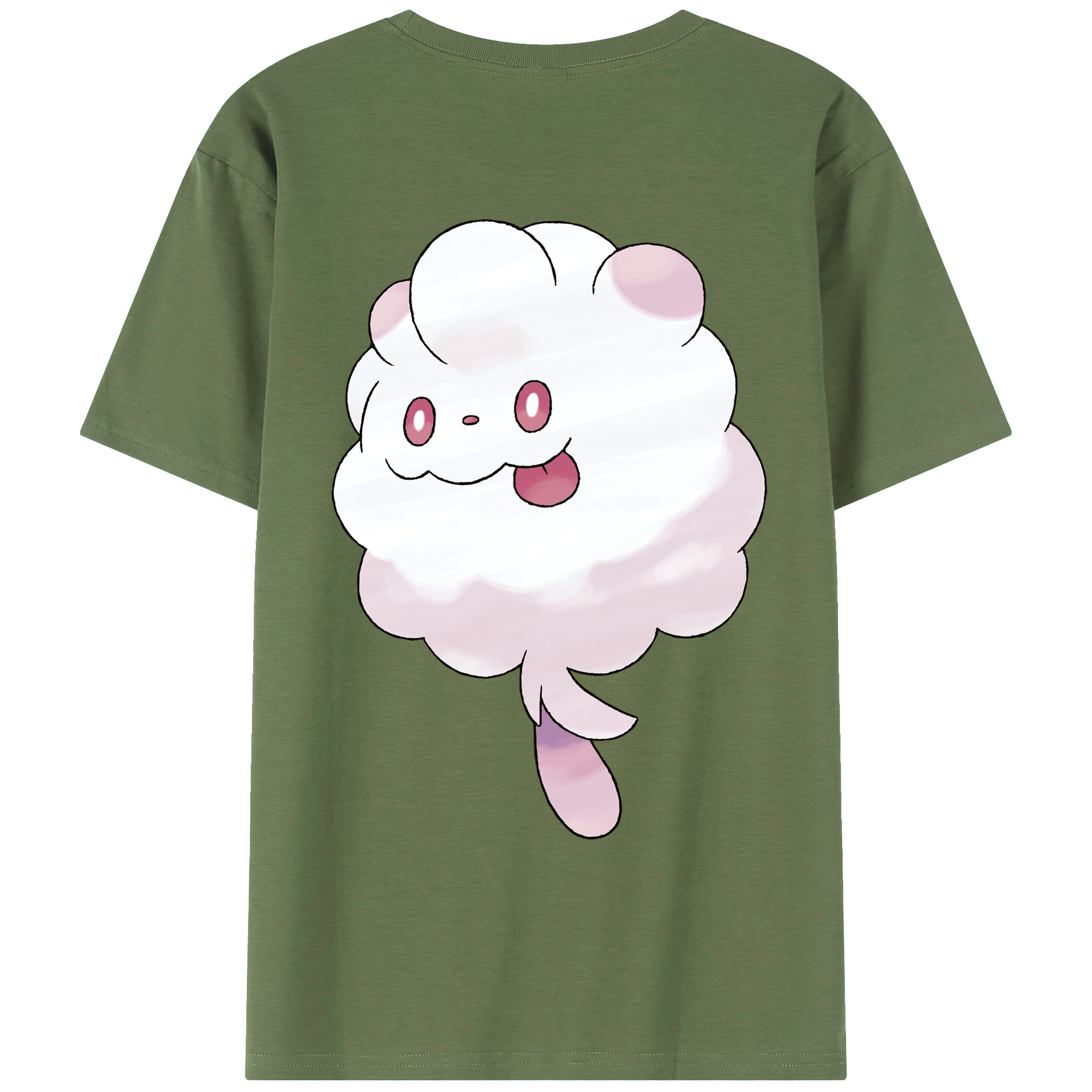 （画像用） ポケットモンスター Pokémon 綿100％ メンズ半袖Tシャツ（バックプリント） 通気性